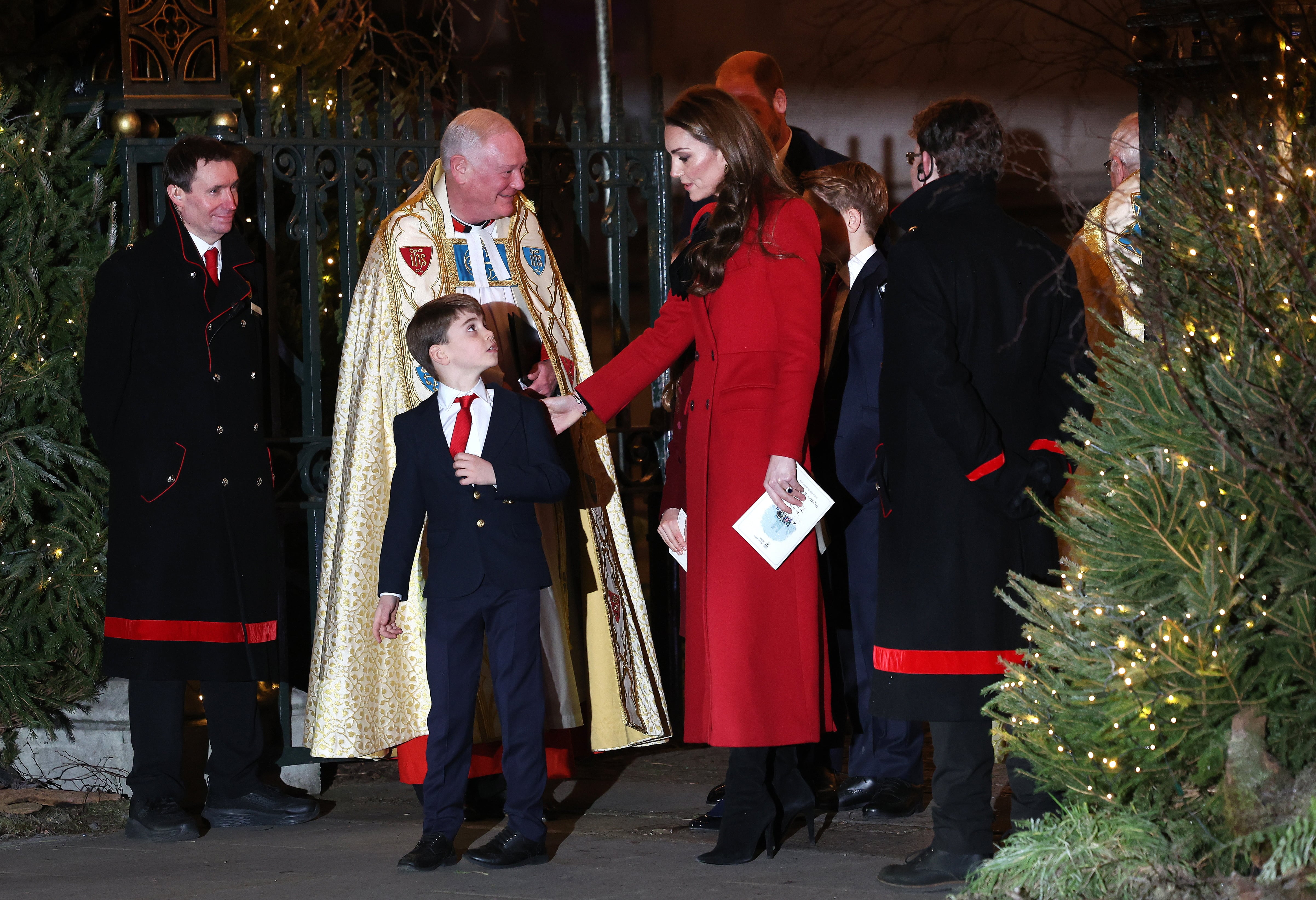 La princesa de Gales junto a su hijo, durante el evento &#039;Juntos por Navidad&#039; de este año.