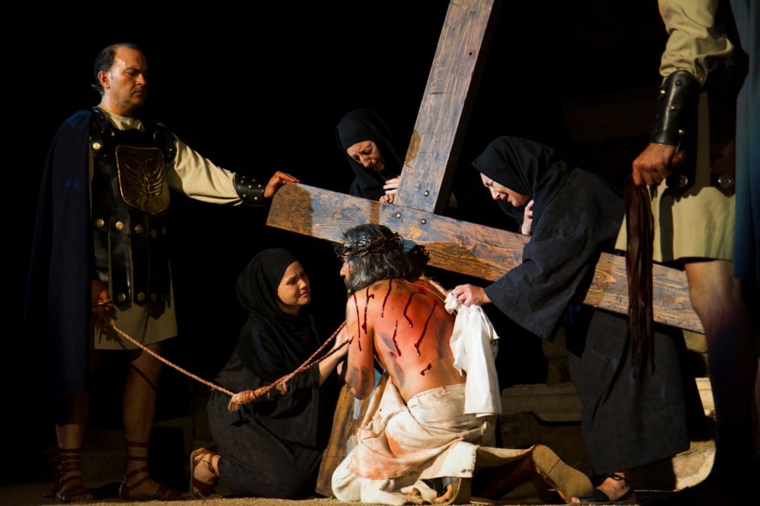 Imagen de la representación de &quot;La Pasión&quot; a cargo del Grupo Cultural Jerusalem de Elche