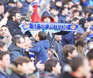 La afición del Real Zaragoza durante un partido de liga
