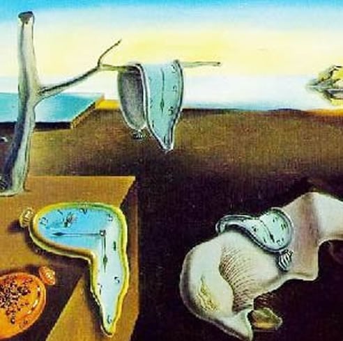 Cuadro de Dalí <i>La desintegración de la persistencia de la memoria</i>