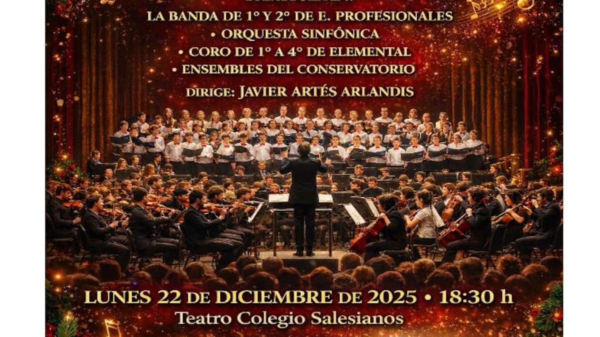 El Conservatorio de Música ofrecerá este lunes su "Concierto de Navidad" en el Teatro Salesiano