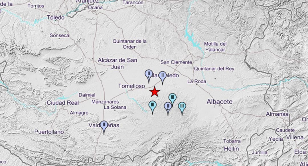 Terremoto con epicentro en el término municipal de Villarrobledo