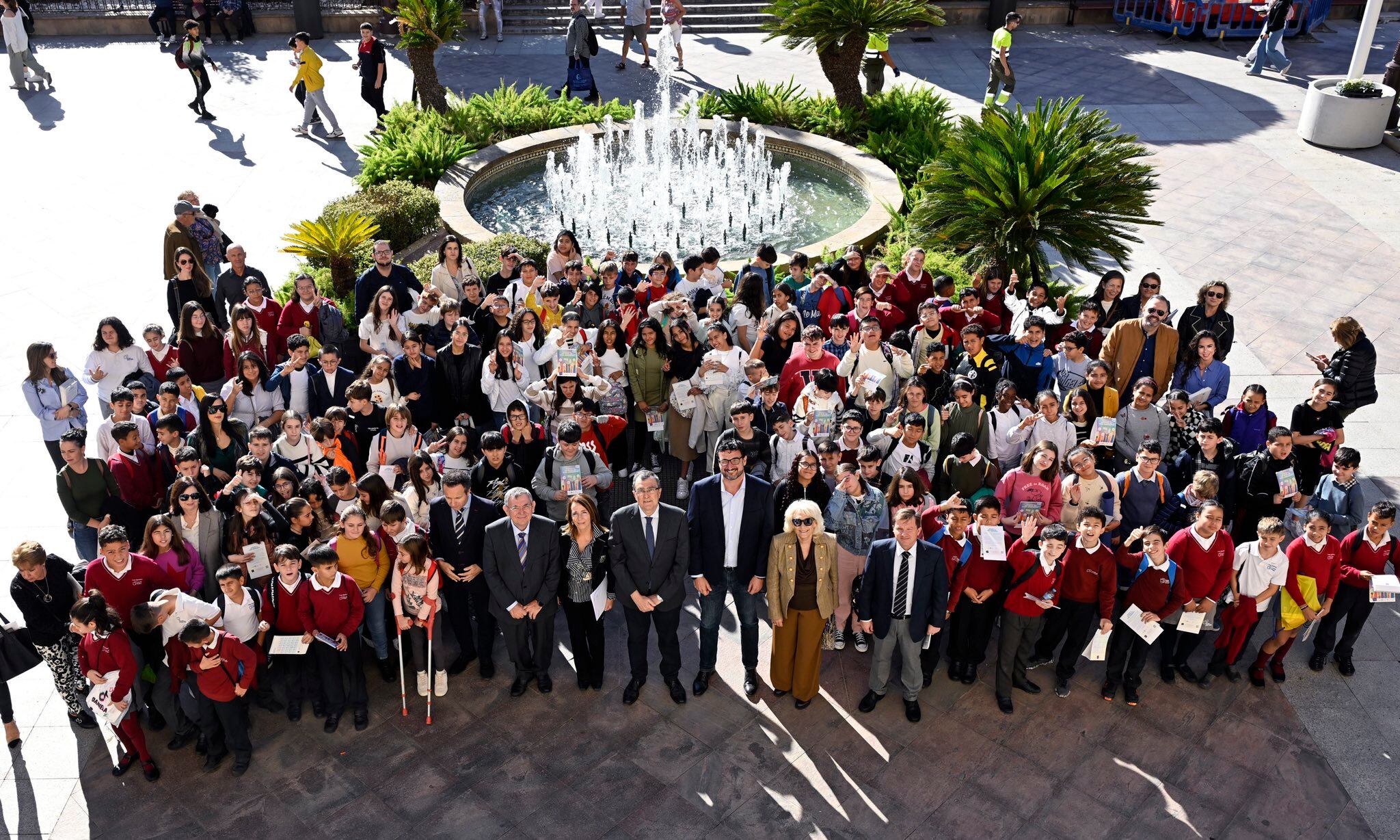 A la salida del Pleno Infantil del Ayuntamiento de Murcia