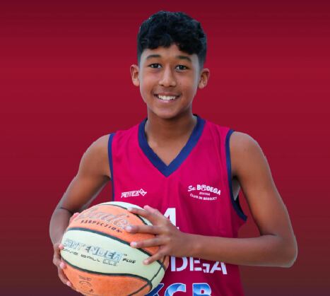 Imagen del joven jugador con la camiseta del club