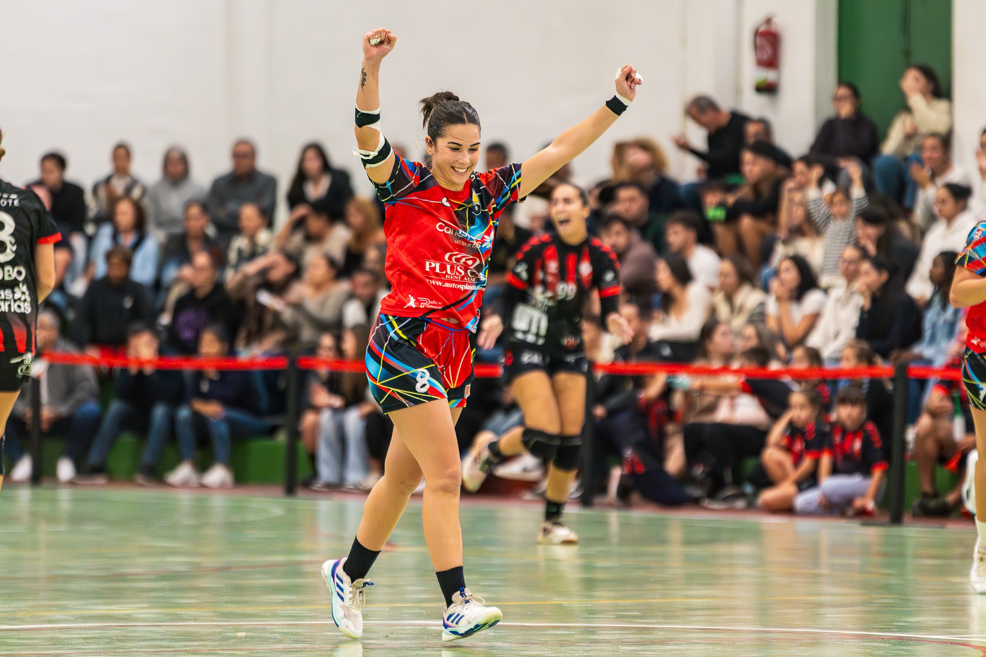 Ingrid Roger en un partido del Zonzamas Plus Car Lanzarote.
