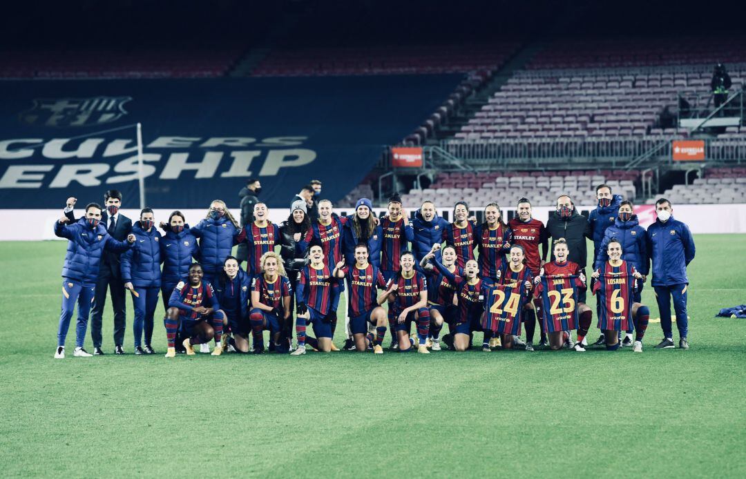 La plantilla del FC Barcelona.