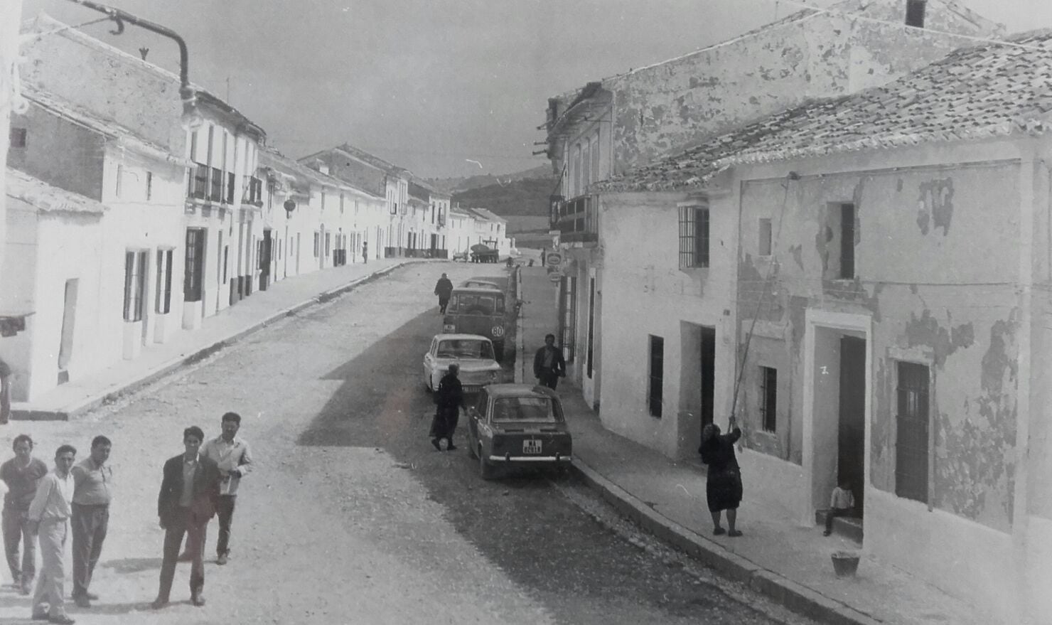 Calle de Peñarrubia antes de ser inundada por el Pantano de Guadalteba (década de los 60-70 del siglo XX)