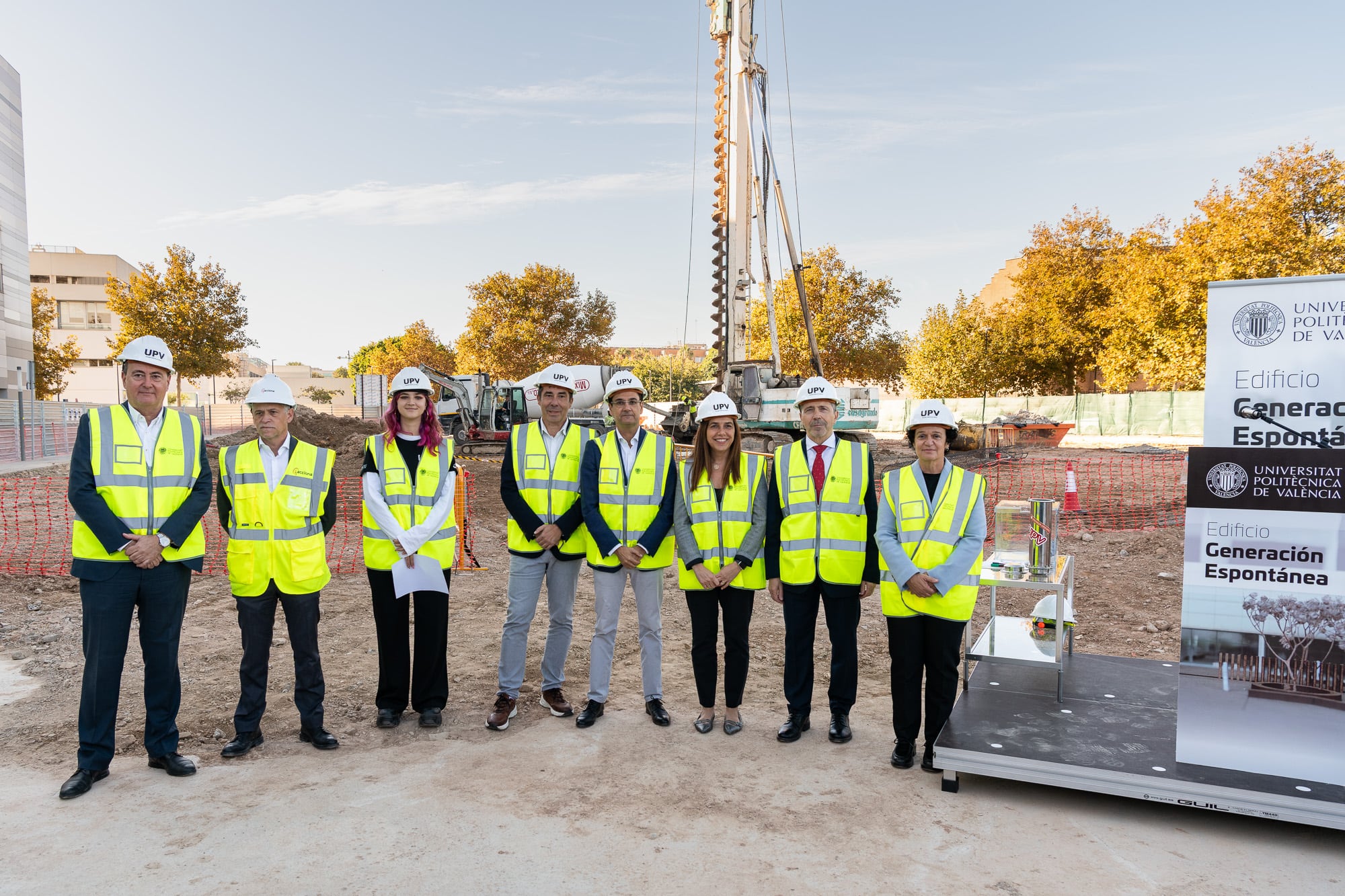 La UPV coloca la primera piedra del edificio de Generación Espontánea