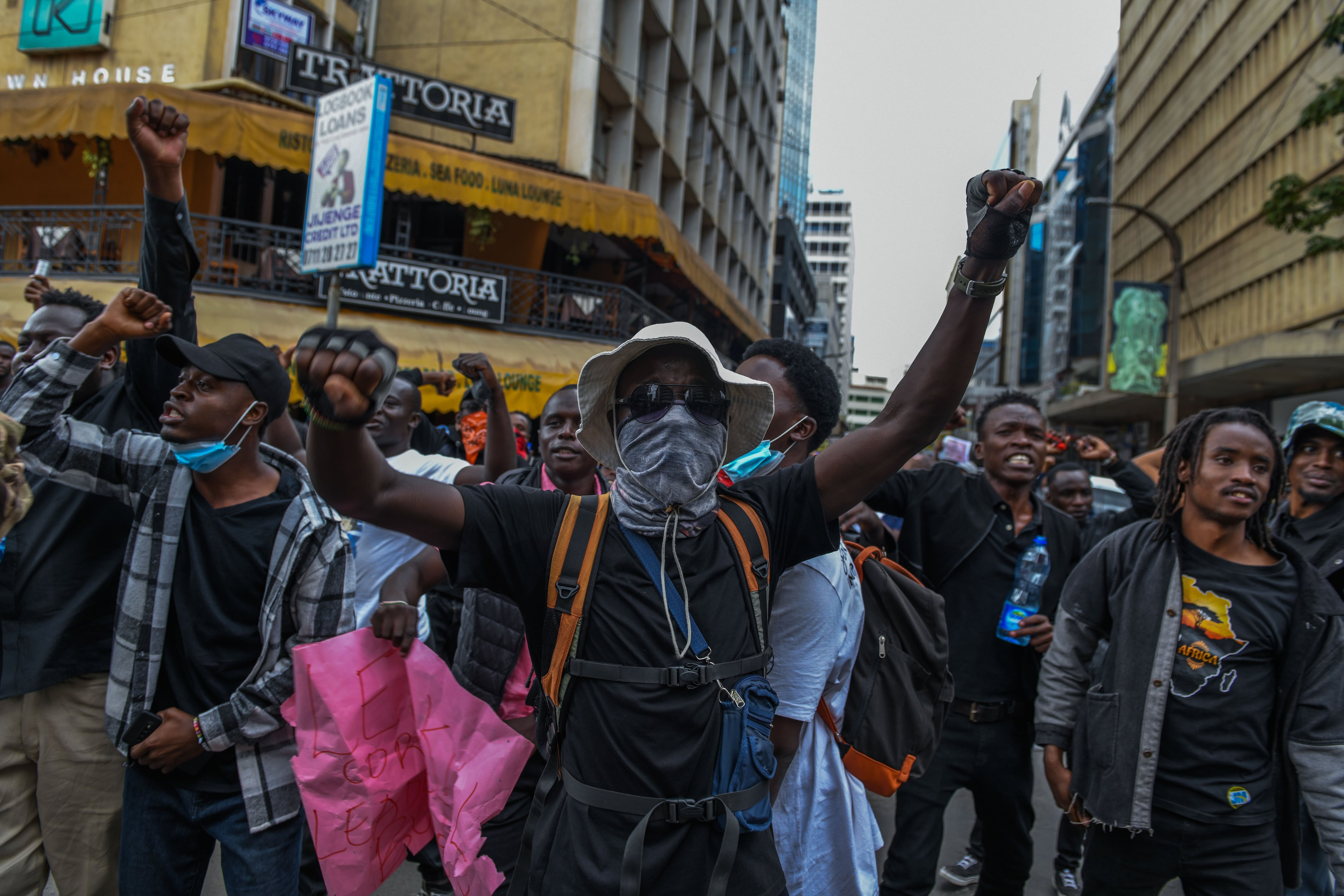 Protestas en Nairobi.