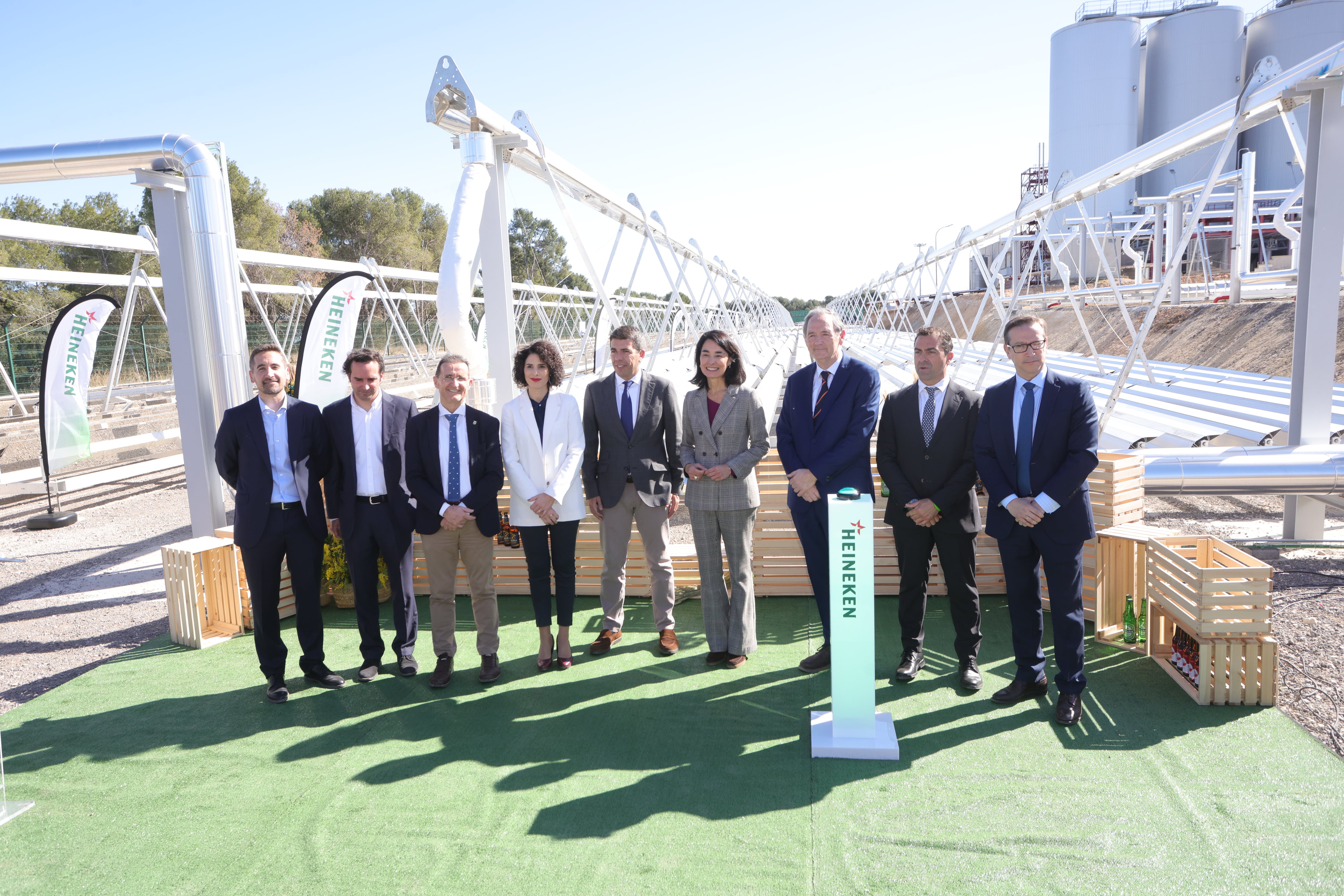 Inauguración de la planta termosolar en la fábrica de Heineken en Quart de Poblet (Valencia)