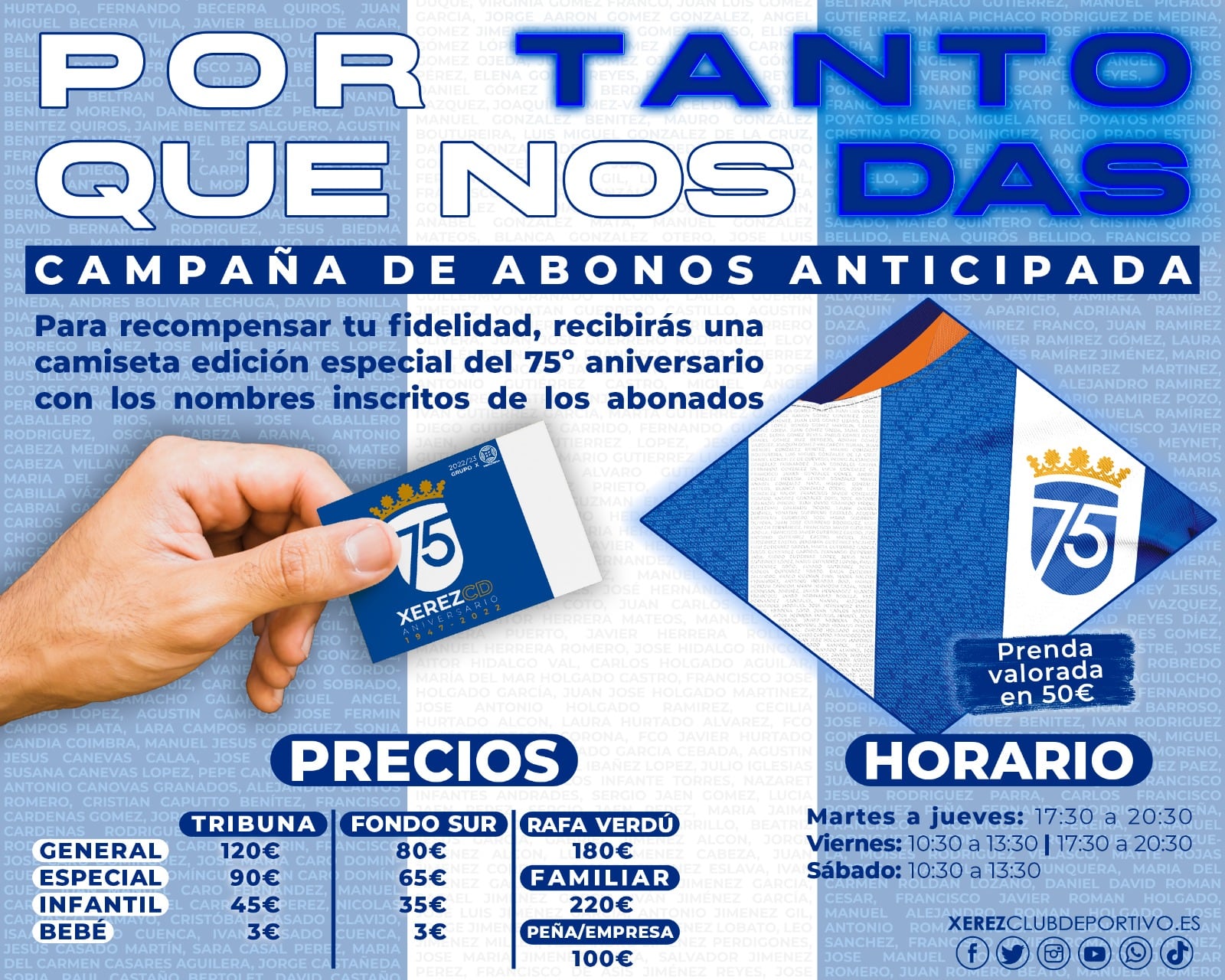 Cartel pre campaña de abonados del Xerez CD