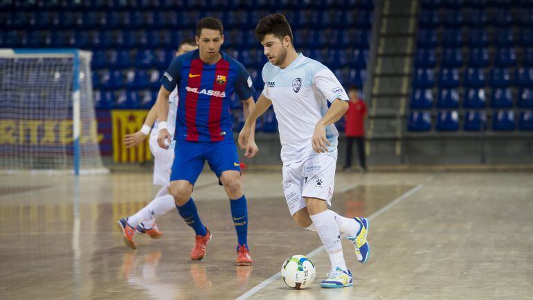 Juanjo Catela fue el autor del gol del Santiago FS ante el Barcelona Lassa