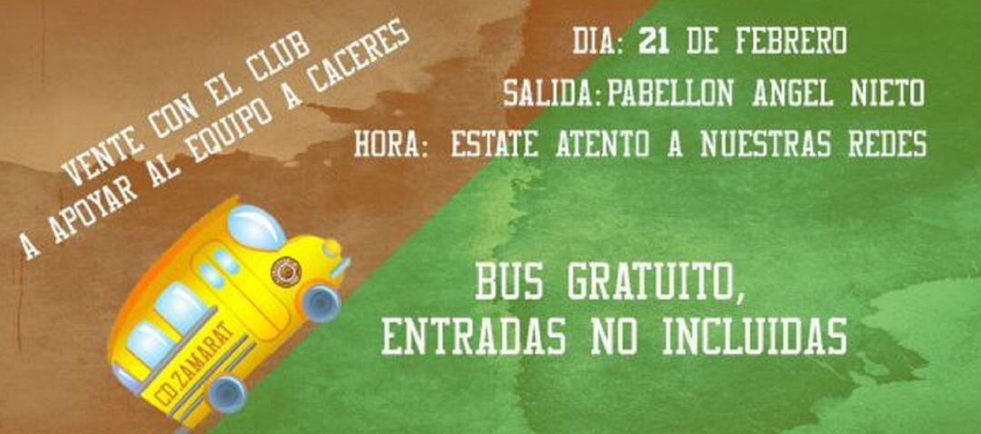 Cartel anunciador del viaje