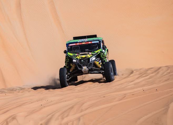 Joan Font y Themis López en pleno Dakar