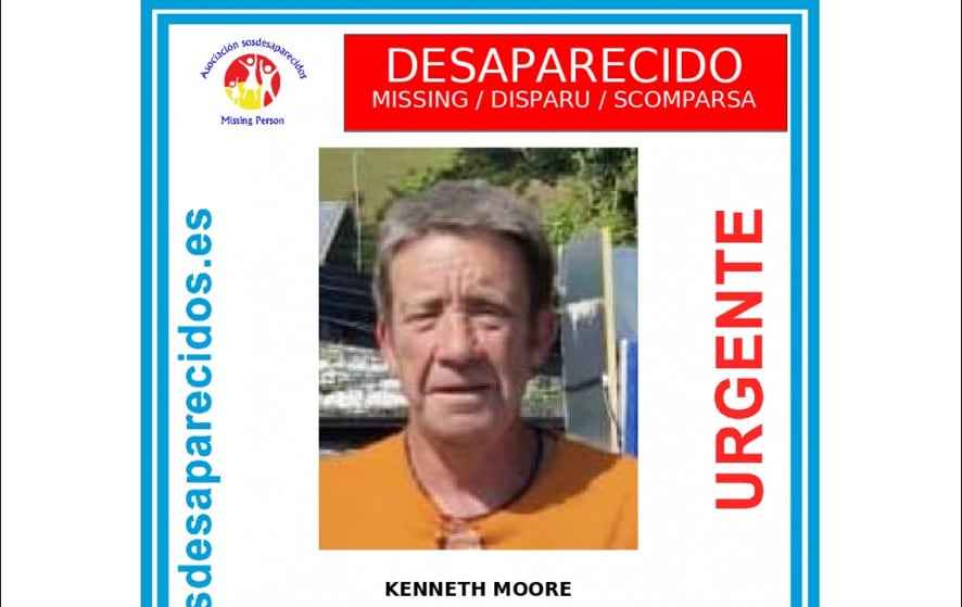 Kenneth Moore, el ciudadano irlandés desaparecido en Alicante