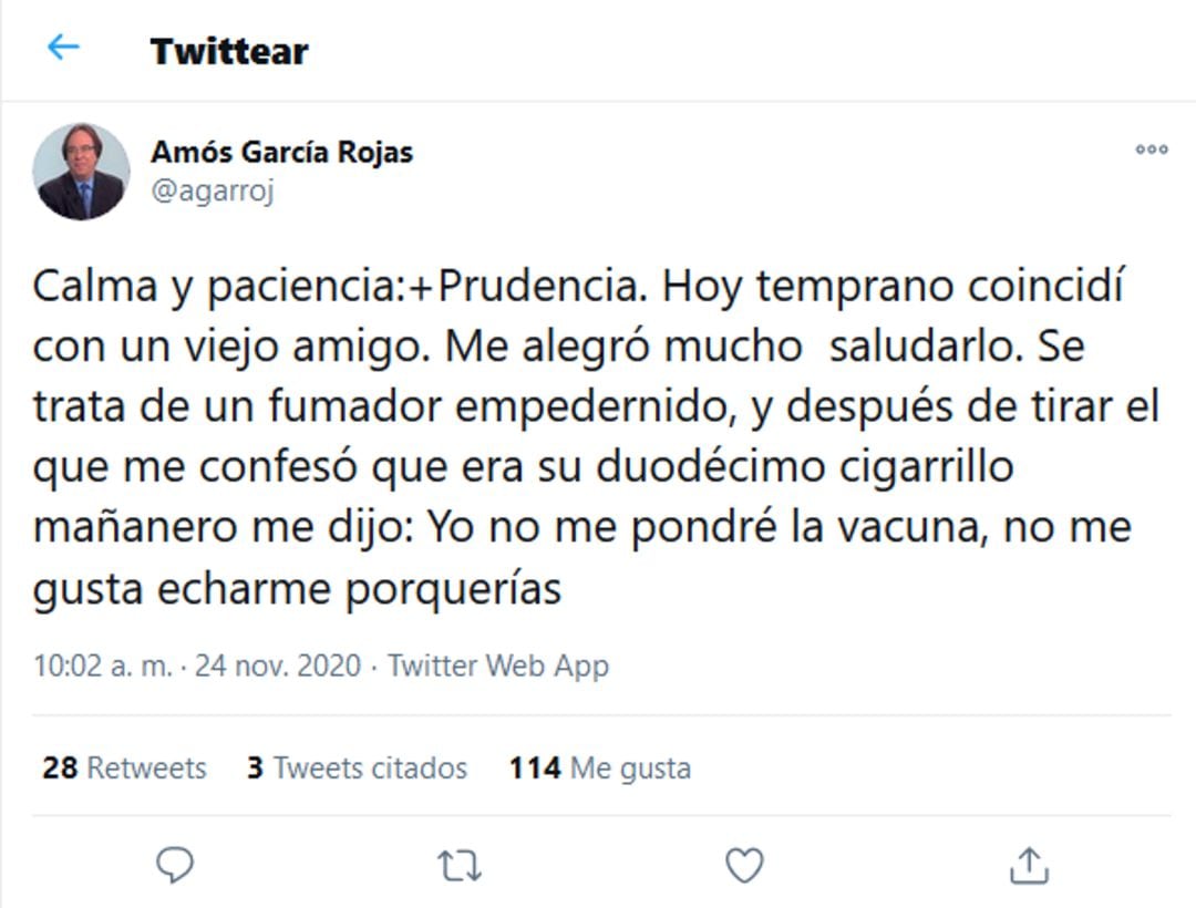 La curiosa paradoja del presidente de la Asociación Española de Vacunología