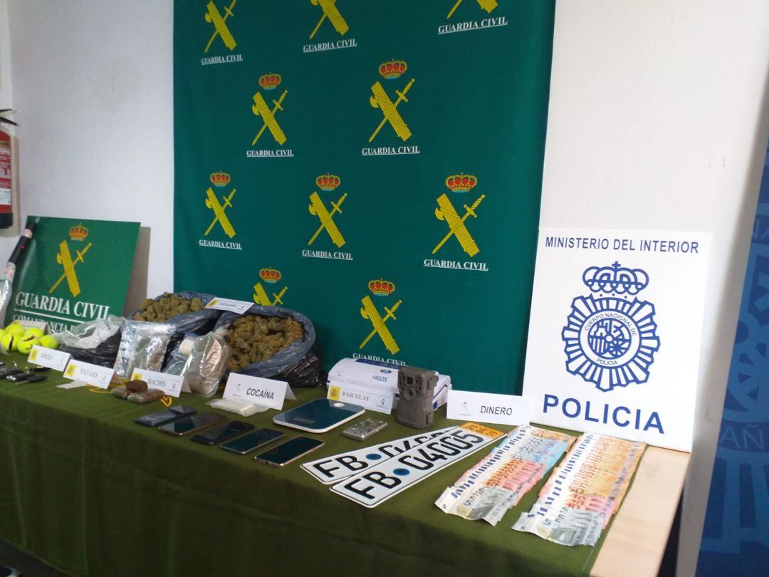 Efectos incautados en la Operación Escoba