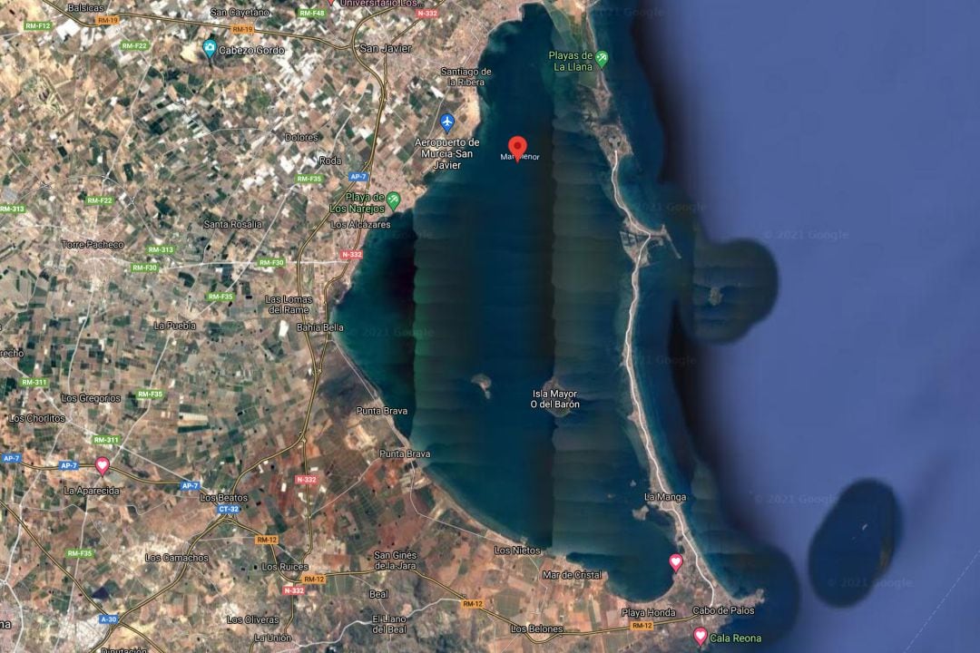 El Mar menor y parte de su cuenca vertiente