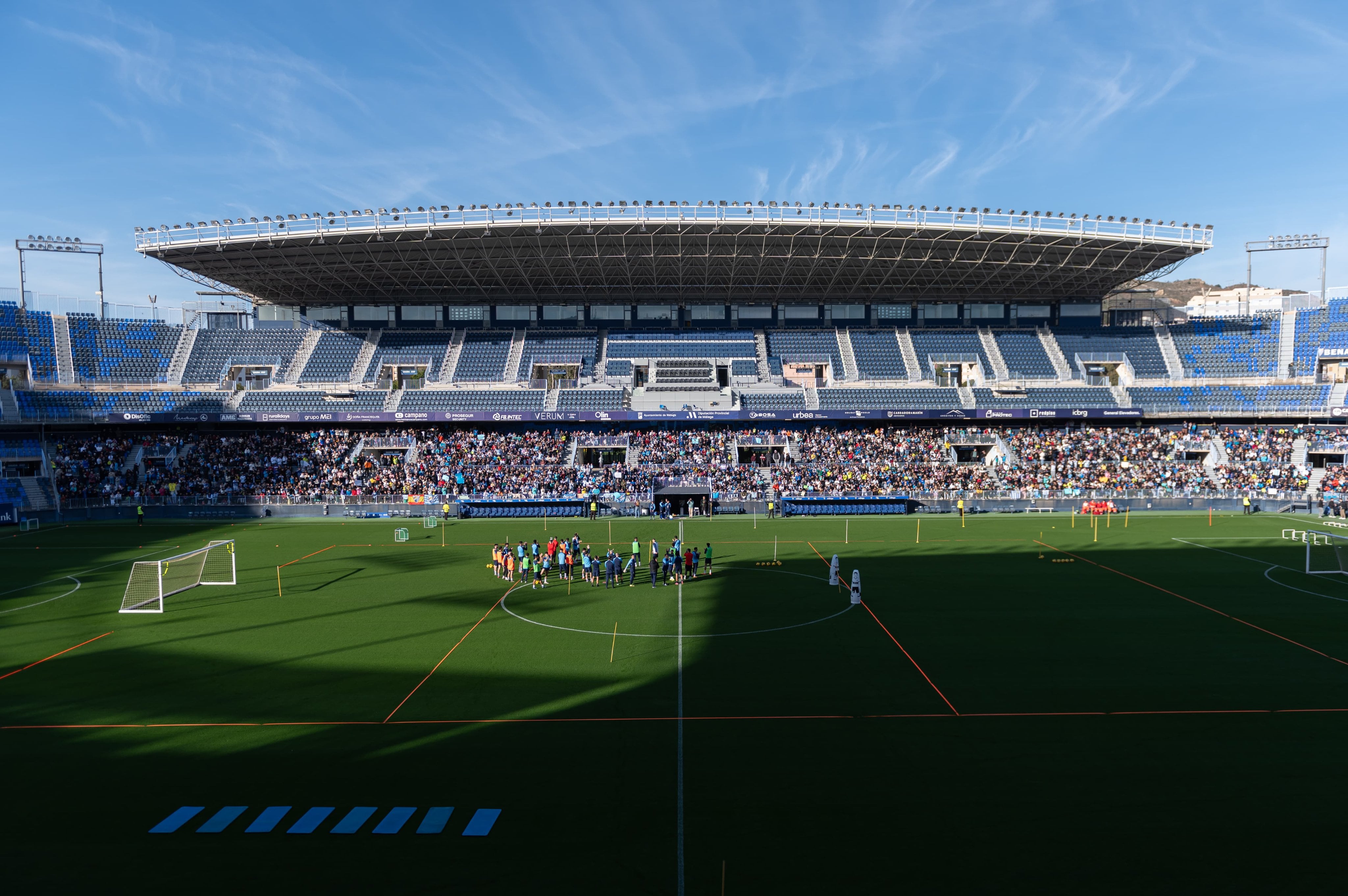 Entrenamiento del Málaga abierto a los aficionados