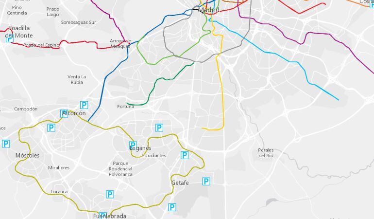 La Comunidad de Madrid quiere fomentar el uso de los aparcamientos disuasorios de Fuenlabrada, Leganés o Getafe para evitar el colapso en la capital y la contaminación. El problema es su alta ocupación