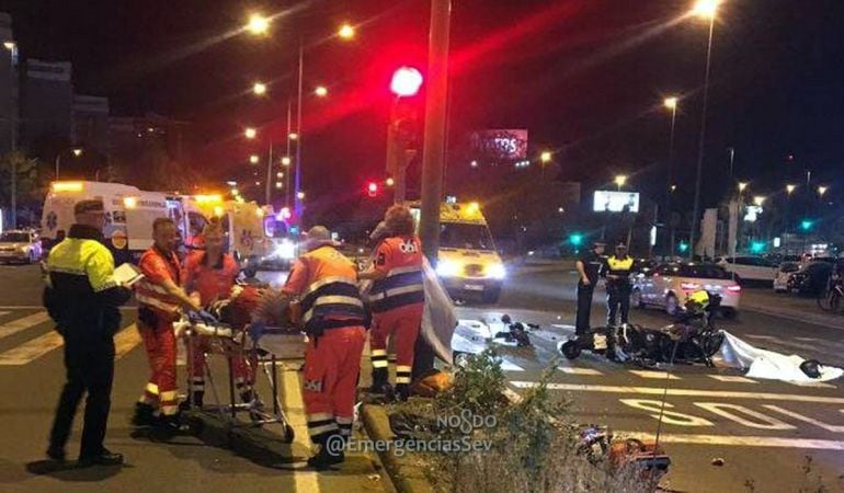 Imagen del accidente ocurrido este domingo en la Avenida de Kansas City