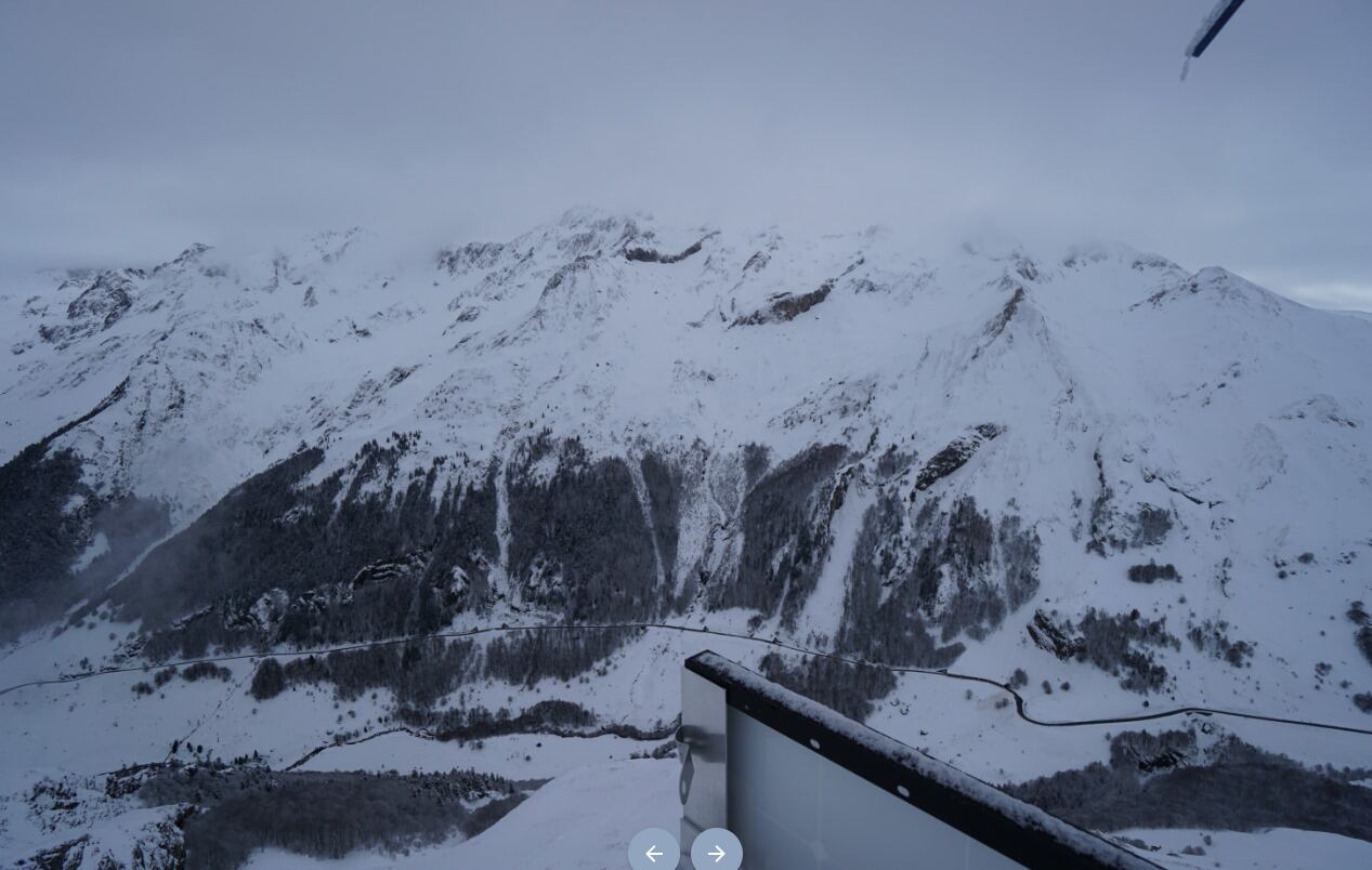 Zona de especial incidencia de avalanchas en la parte francesa del Portalet en una imagen de archivo
