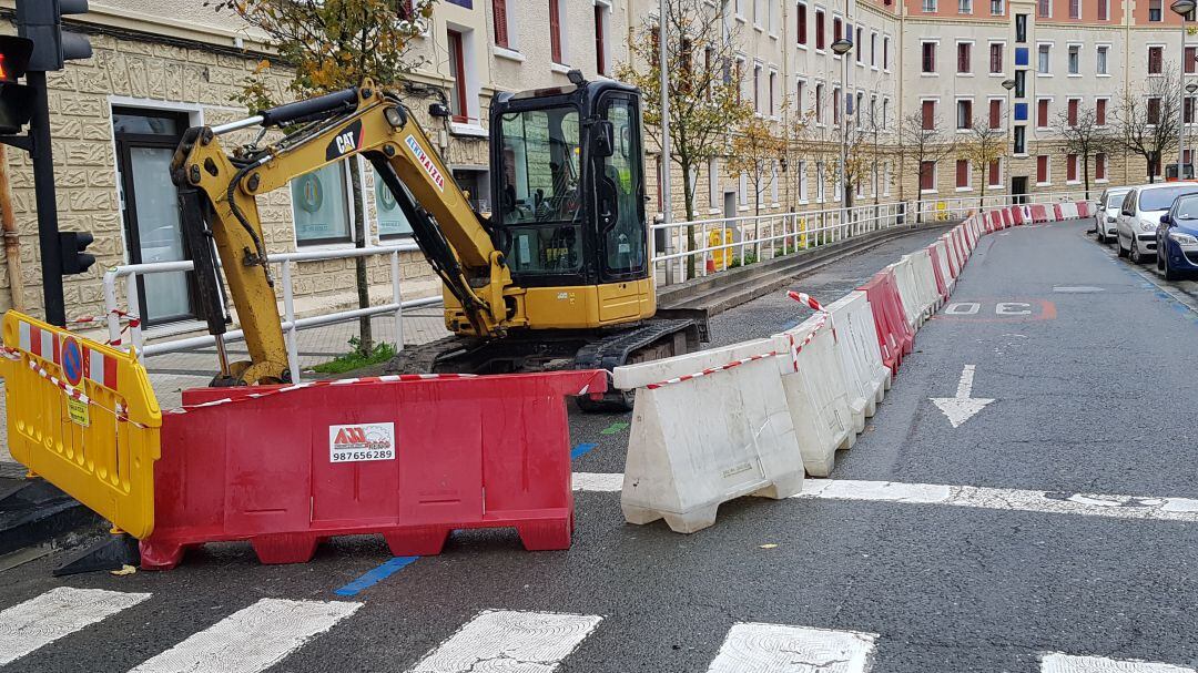 Obras en la Avenida de Zarautz