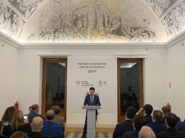 Un momento durante el discurso del alcalde de Ibiza