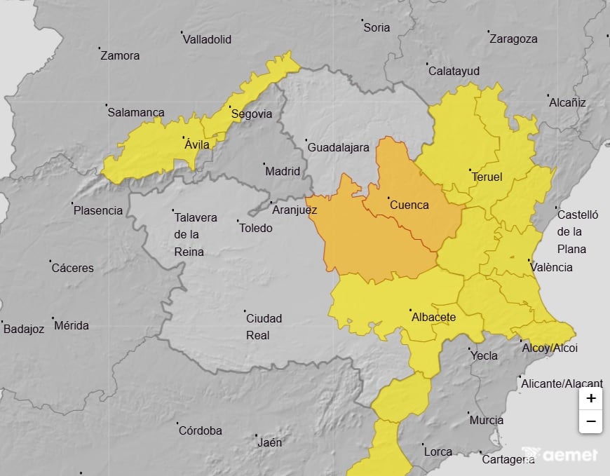 Alerta naranja AEMET