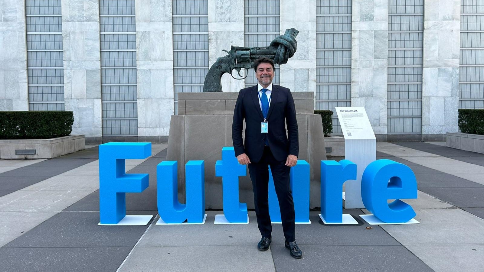 Luis Barcala, alcalde de Alicante, en la Cumbre del Futuro de Naciones Unidas (ONU) que se celebra esta semana en Nueva York