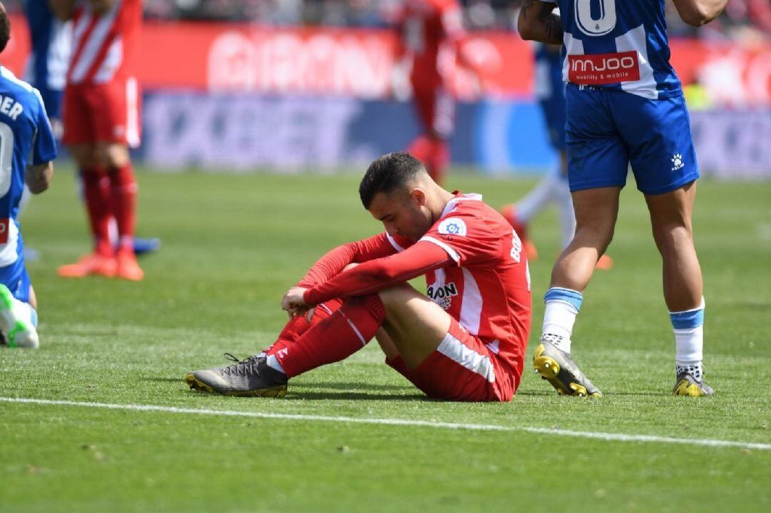 Un moment del partit contra l'Espanyol