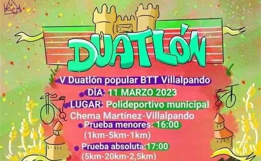 Cartel del duatlón de Villalpando