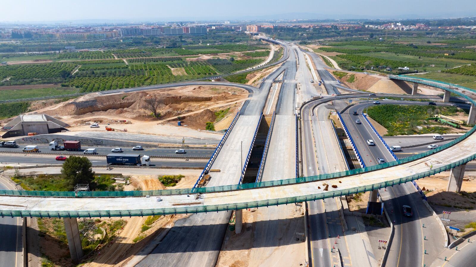 Obras de la carretera N-220