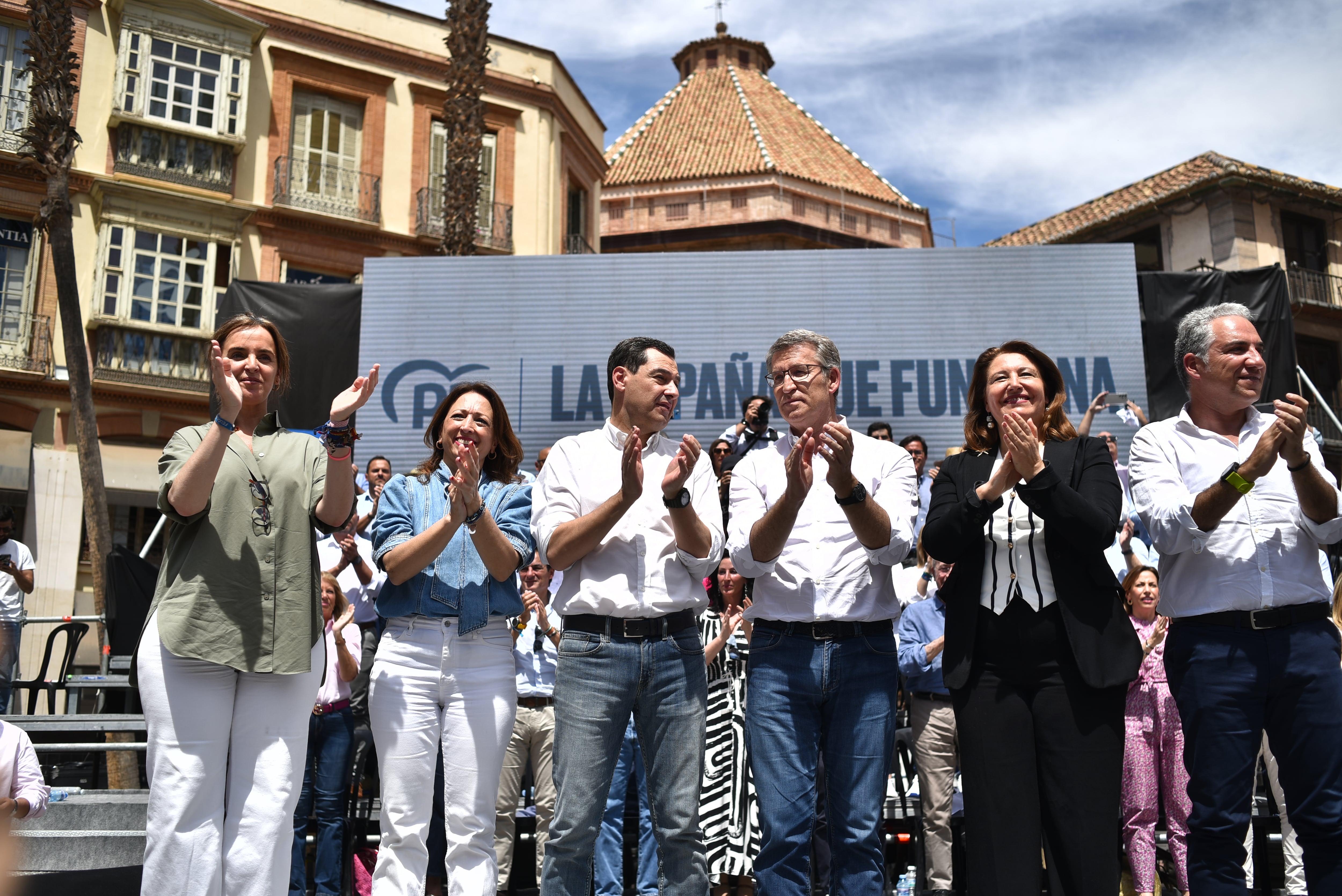 Acto de precampaña de las elecciones europeas del 9 de junio este domingo en Málaga