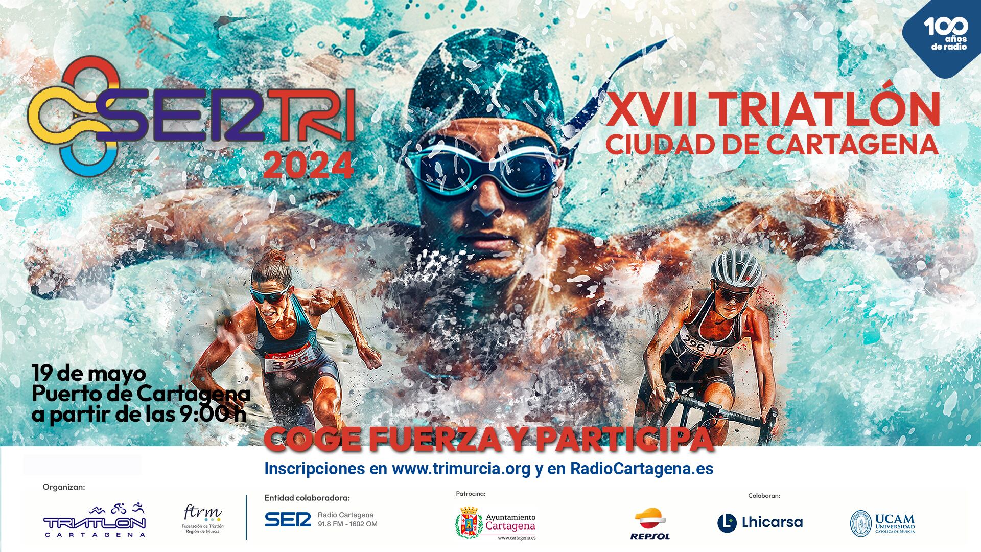 Cartel del Triatlón Ciudad de Cartagena SERTRI