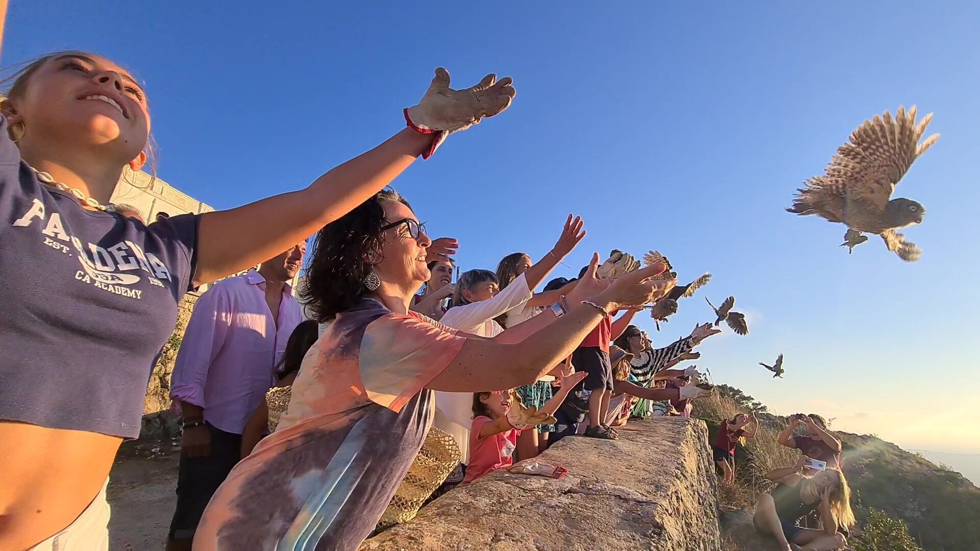 El cim del Toro va ser el lloc des d'on es van alliberar les cries de mussol que han cuidat al Centre de Recuperació de la Fauna Silvestre.