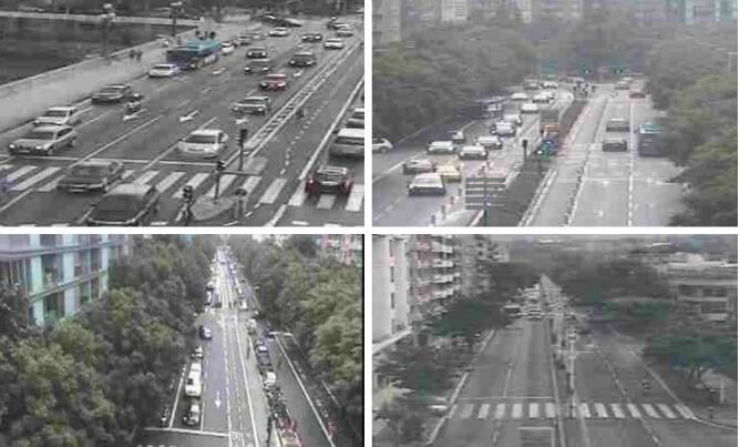 Imágenes captadas por las cámaras de televisión existentes en la ciudad