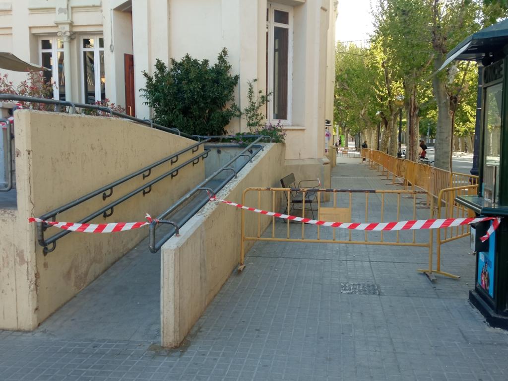 La terraza del Casino se ha cerrado por precaución