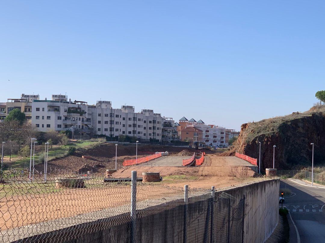 Aspecto actual de las obras en la ronda norte