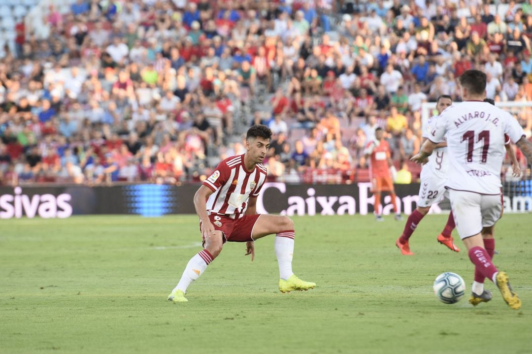 César de la Hoz en el partido contra el Albacete.