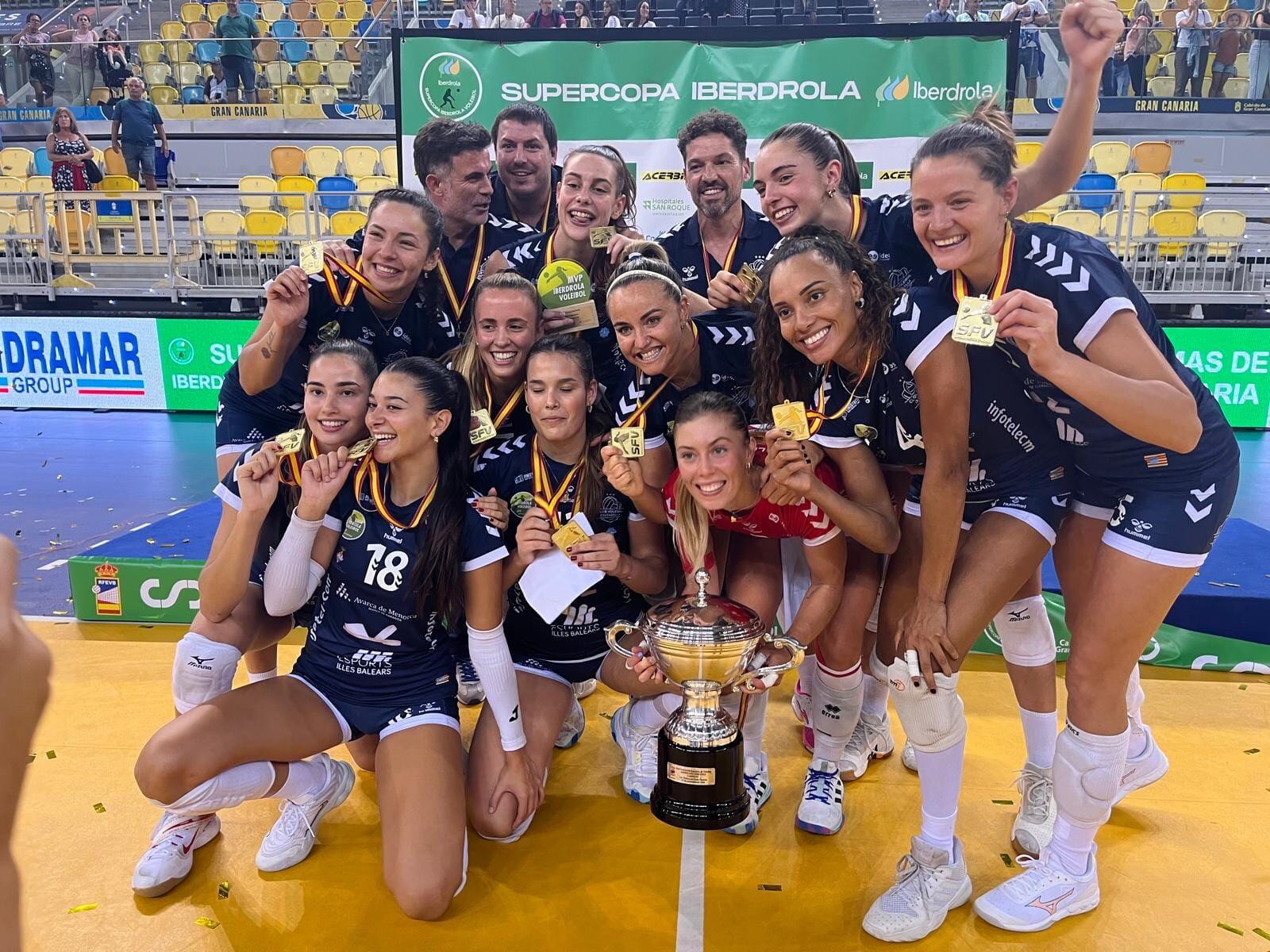 Les jugadores ciutadellenques ja tenen el trofeu conquerit de forma brillant a Las Palmas.