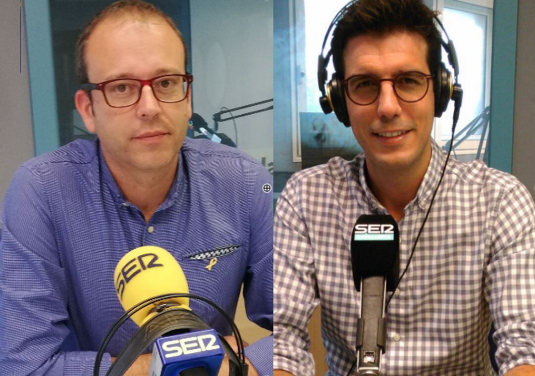 L'alcalde de Mollerussa, Marc Solsona, (esquerra) i el primer tinent d'alcalde a Lleida, Toni Postius (dreta)