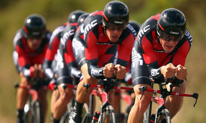 El equipo BMC obtiene la victoria en la contrarreloj por equipos del Mundial de Ponferrada.