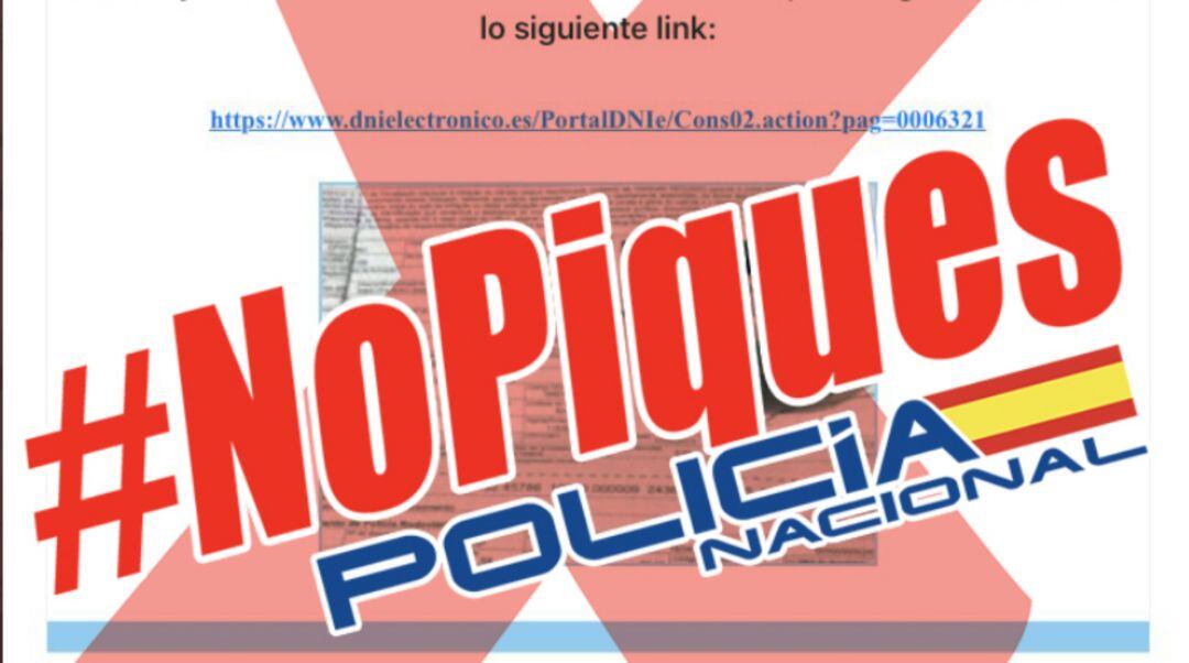 La Policía Nacional advierte sobre el email que pretende robar nuestros datos bancarios