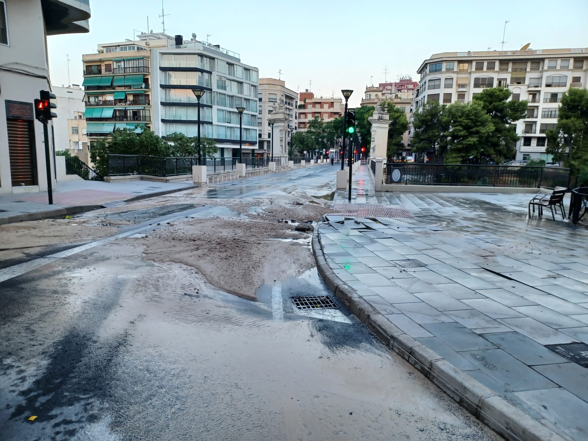 Rotura en el puente de Santa Teresa