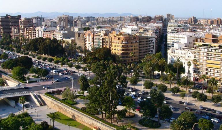 Vista aérea del Paseo de la Alameda, donde se cocinarán las 3.000 paellas