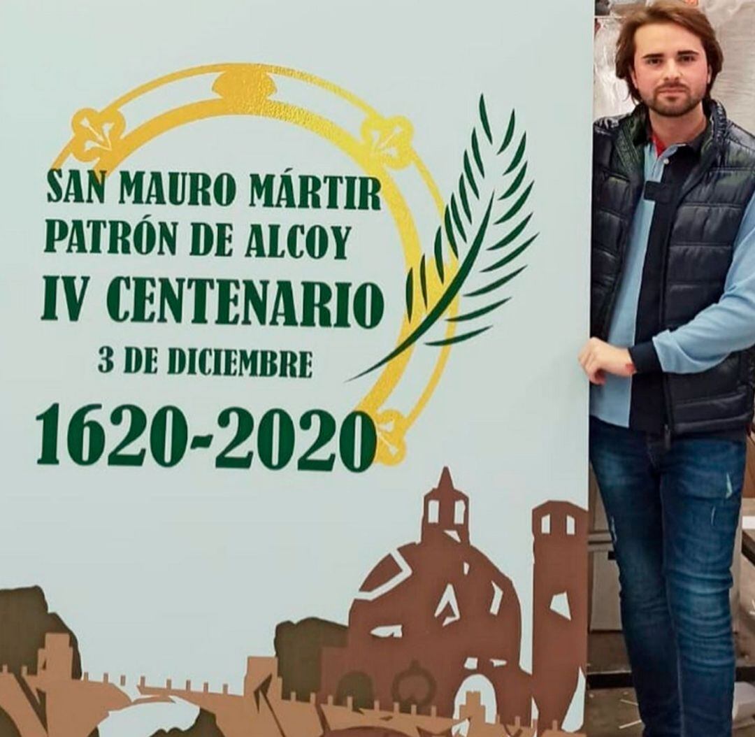 Jorge Pérez Doménech es el creador del cartel que anuncia la conmemoración del IV Centenario del patronazgo de San Mauro Mártir.