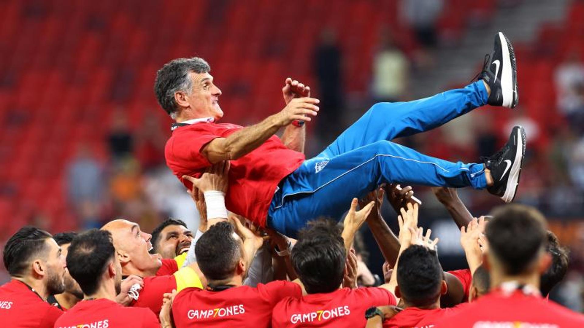 El entrenador del Sevilla José Luís Mendilibar