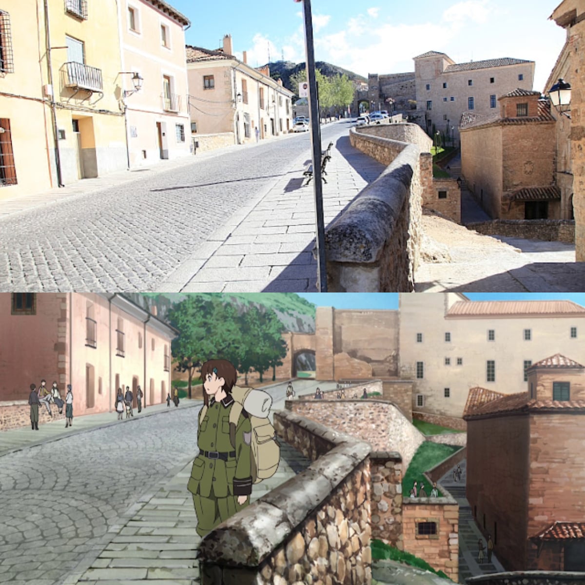 Comparación entre las calles de Cuenca y la serie Sora no Woto