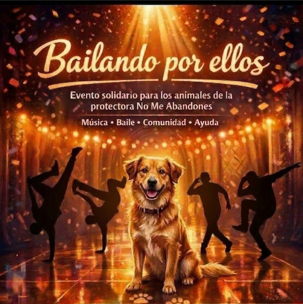 Cartel del evento solidario a beneficio de la protectora No me Abandones